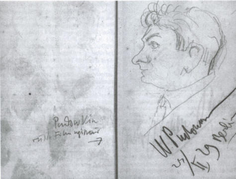 Wolfgang B�ttcher (1909 - 1985) "Podowkin" 1929, Bleistift auf Papier (Skizzenbuch)