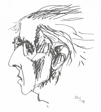 Max Schroedwer - Portraiskizze von Gustav Seitz, 1958