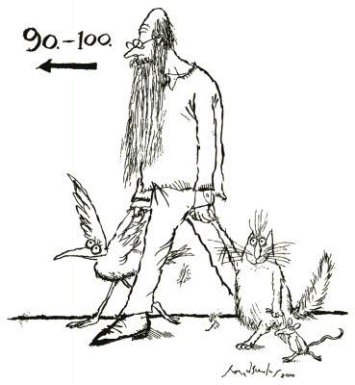 Ronald Searle - Selbstbildnis 2010